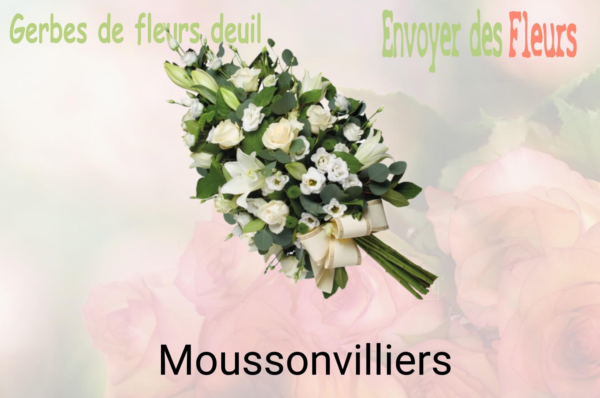 Gerbe de fleurs de deuil livrée à Moussonvilliers